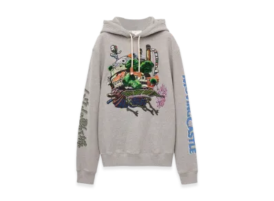 LOEWE x Howl's Moving Castle Moving Castle Embroidered in Cotton "Grey"