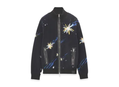 LOEWE x Howl's Moving Castle Magical Sky Fleece Jacket in Polyester Dark "Dark Blue/Multicolor"