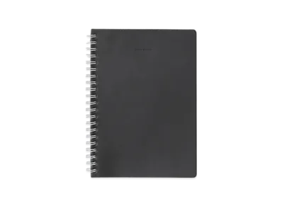 Hender Scheme Removable Ring Note A5 "Black Grid"