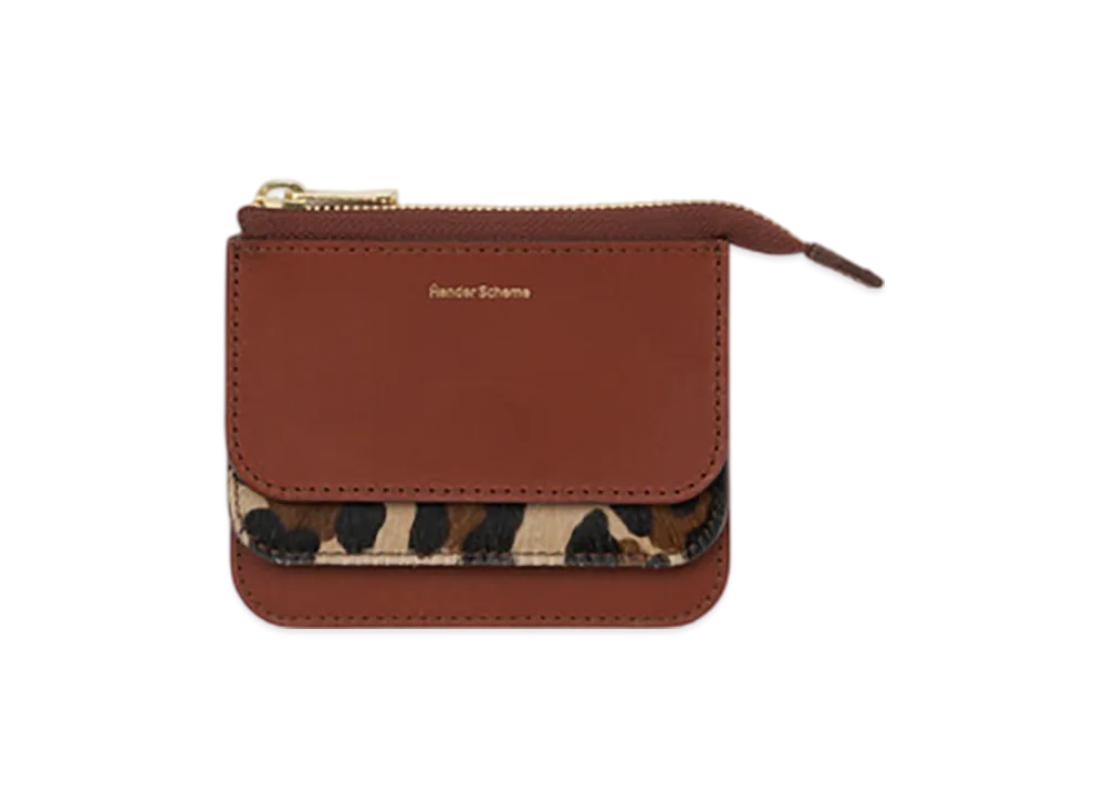 Hender Scheme 3 Layered Purse "Brown/Leopard"