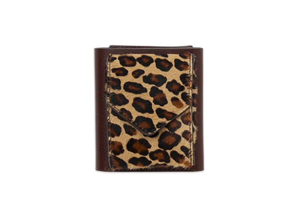 Hender Scheme Trifold Wallet "Dark Brown/Leopard"
