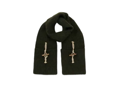 Hender Scheme Knitted Pocket Scarf "Khaki Green"