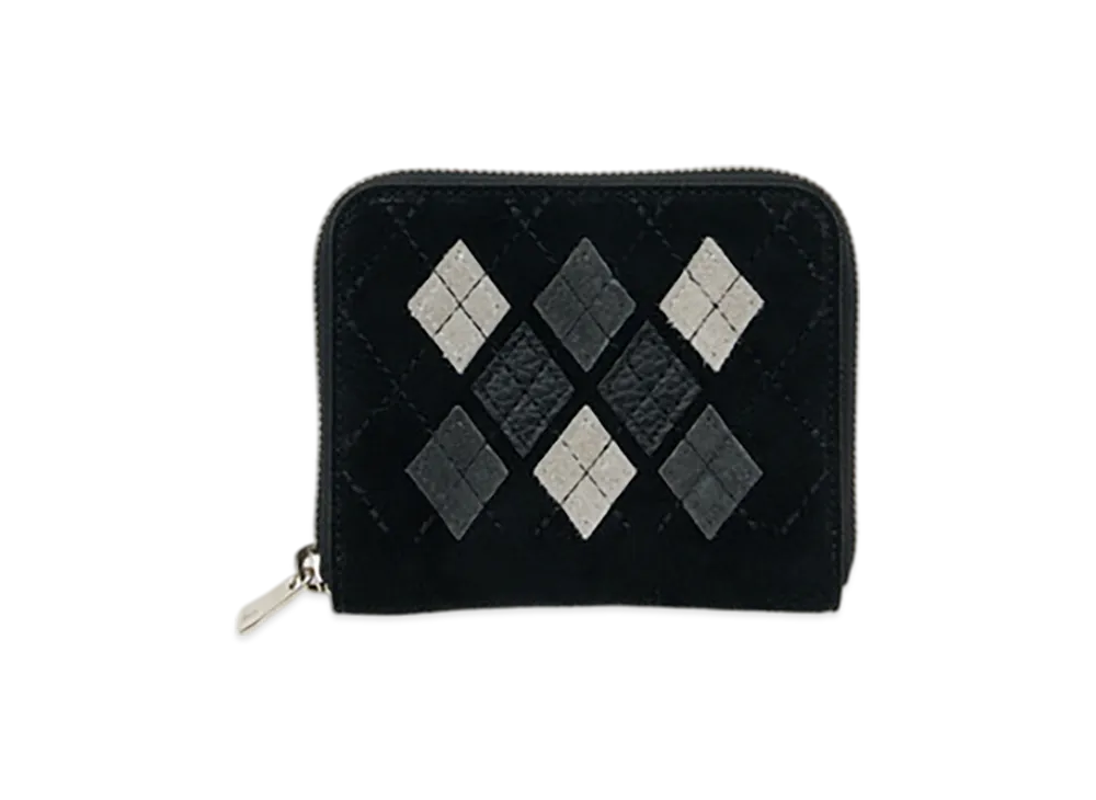 Hender Scheme Argyle Square Zip Purse "Argyle Black"