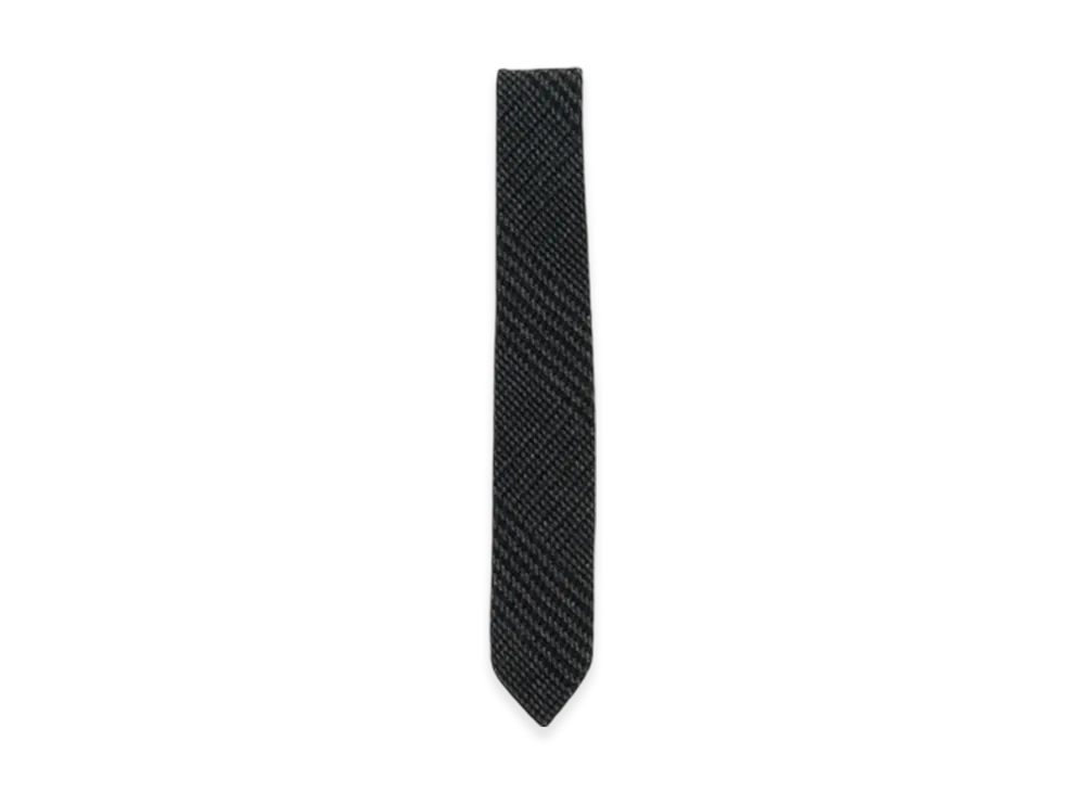 Hender Scheme Tweed Necktie "Dark Brown"