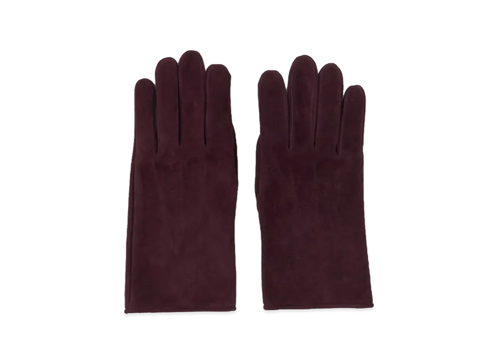 Hender Scheme Suede Gloves "Burgundy"