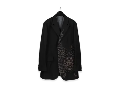 Yohji Yamamoto POUR HOMME N-Brown Leopard Jacket "Black"