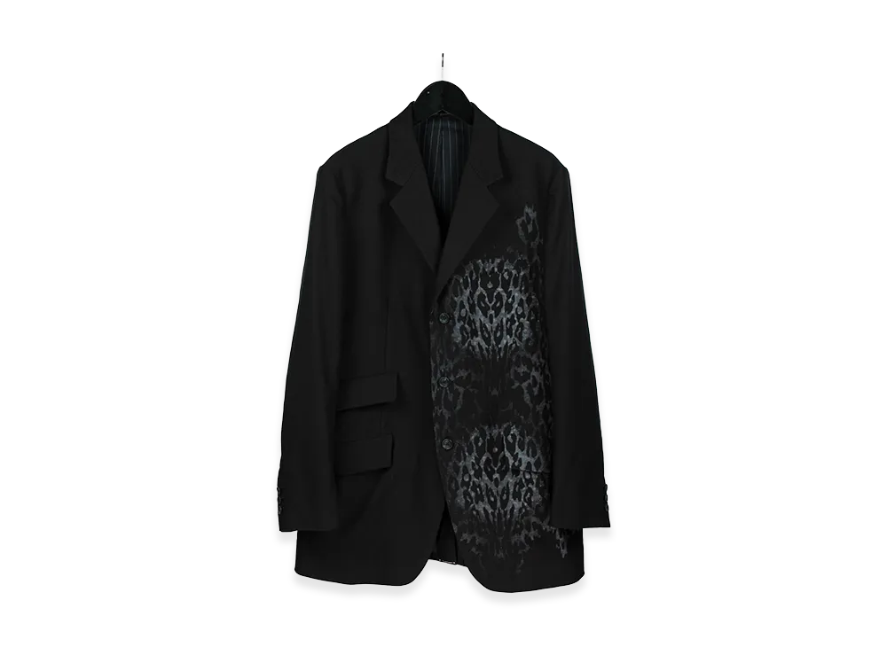 Yohji Yamamoto POUR HOMME N-Leopard Inside Velveteen Jacket "Black"
