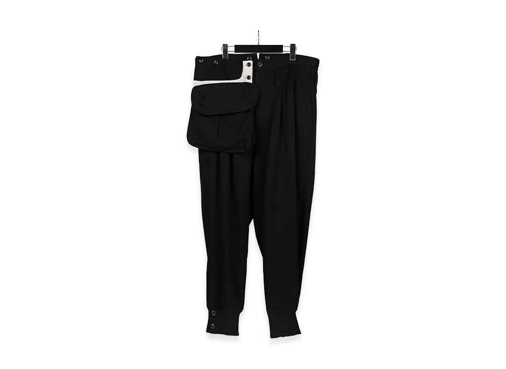 Yohji Yamamoto POUR HOMME J-Hem Rib Bag Pant "Black"