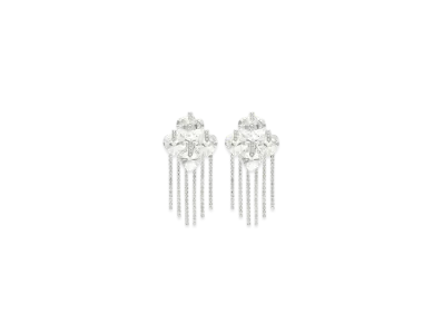 Jimmy Choo Heart Drop Earring "Silver/Crystal"