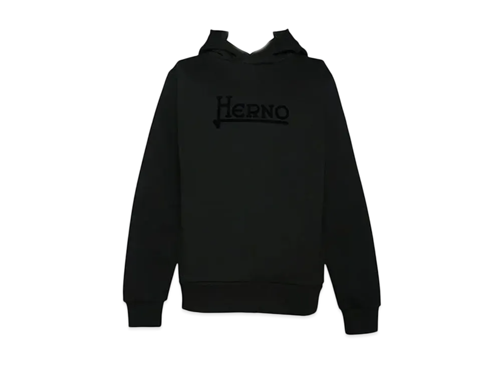 Herno Sweat Hooded Hoodie "Black" JG000213U