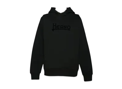 Herno Sweat Hooded Hoodie "Black" JG000213U