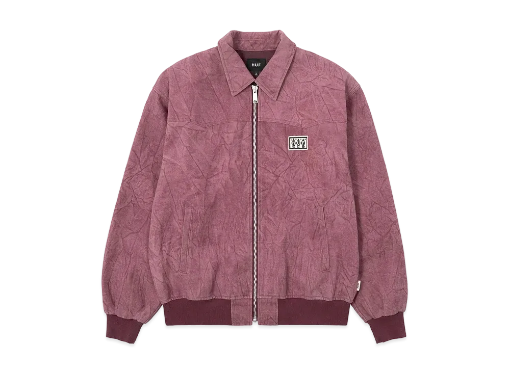 HUF Hemp Fold Collar Zip Jacket "Burgundy"