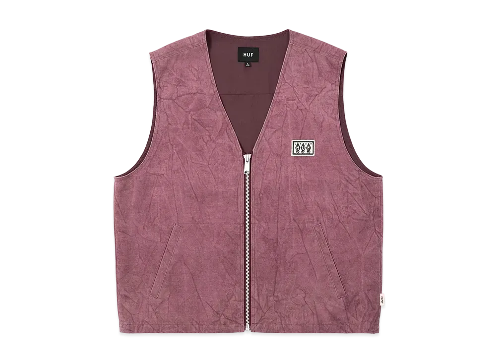 HUF Hemp Two Pocket Work Vest "Burgundy"