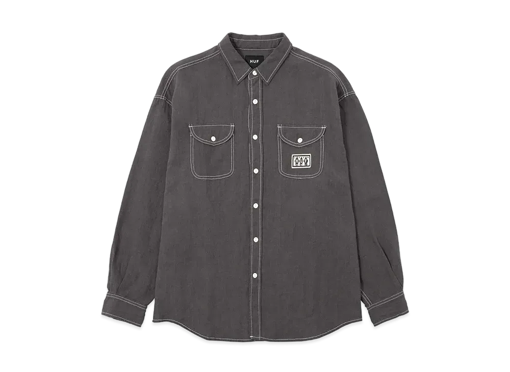 HUF Hemp Chambray LS Shirt "Black"