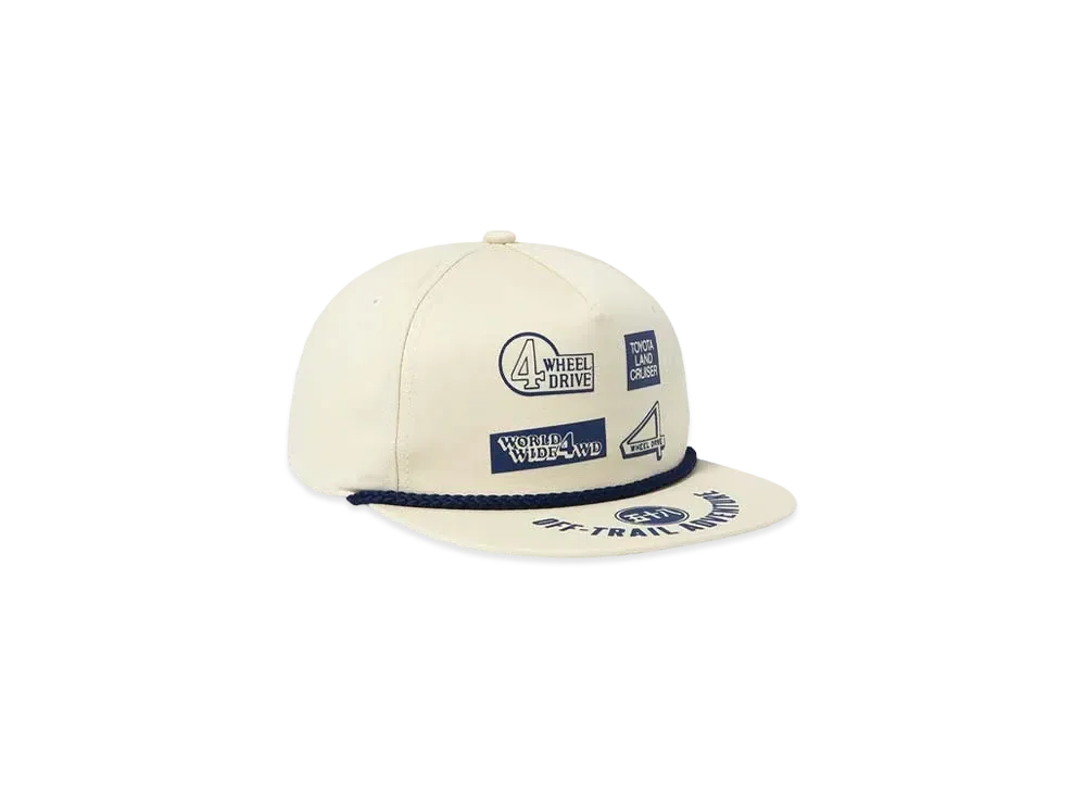 HUF x TOYOTA LAND CRUISER 4 Wheel Drive Trucker Hat "Natural"