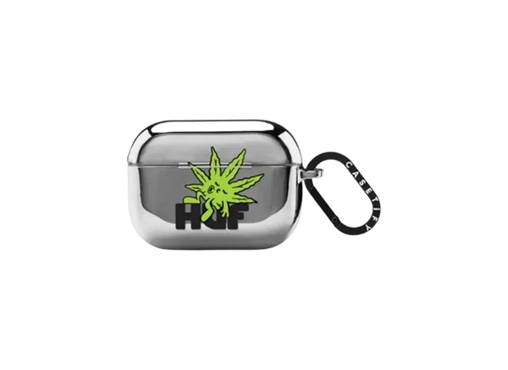 HUF x CASETiFY Green Buddy Earbuds Case Mirror Case (AirPods Pro 3st Generation) "Silver"