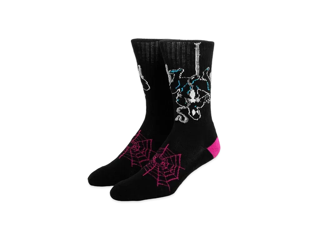 HUF x Spider Man Hangin Out Socks "Black"