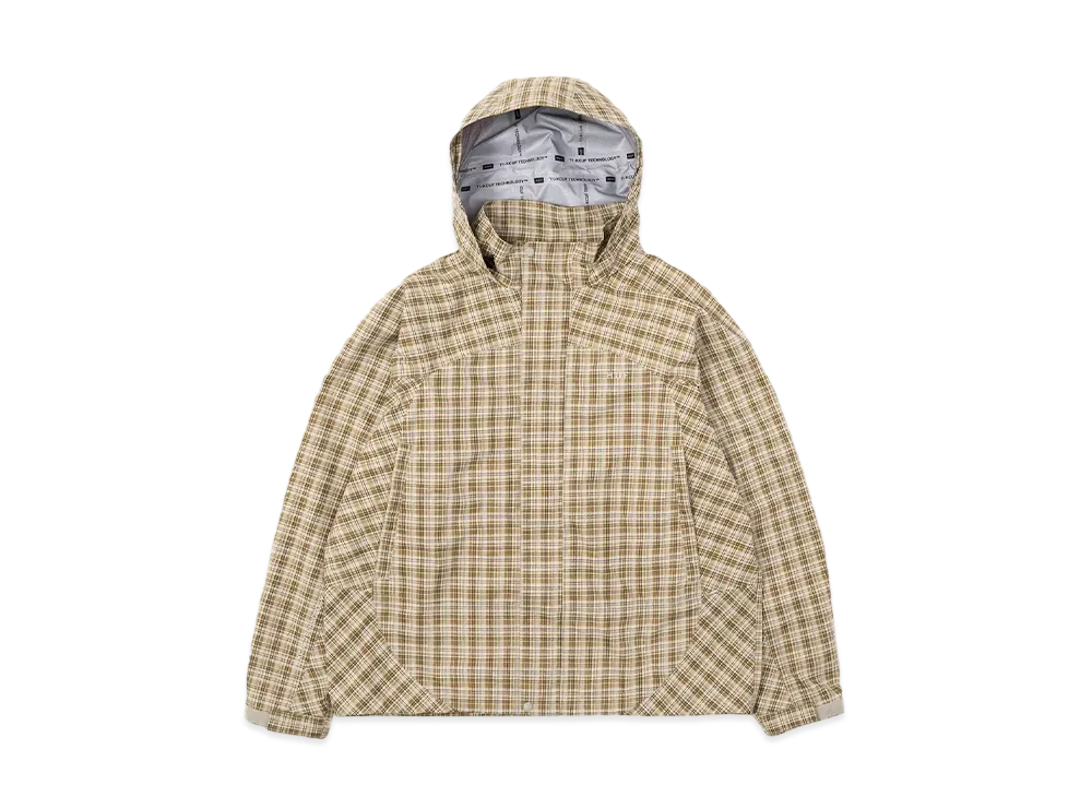 HUF OG Logo 3L Shell Jacket "Putty Plaid"