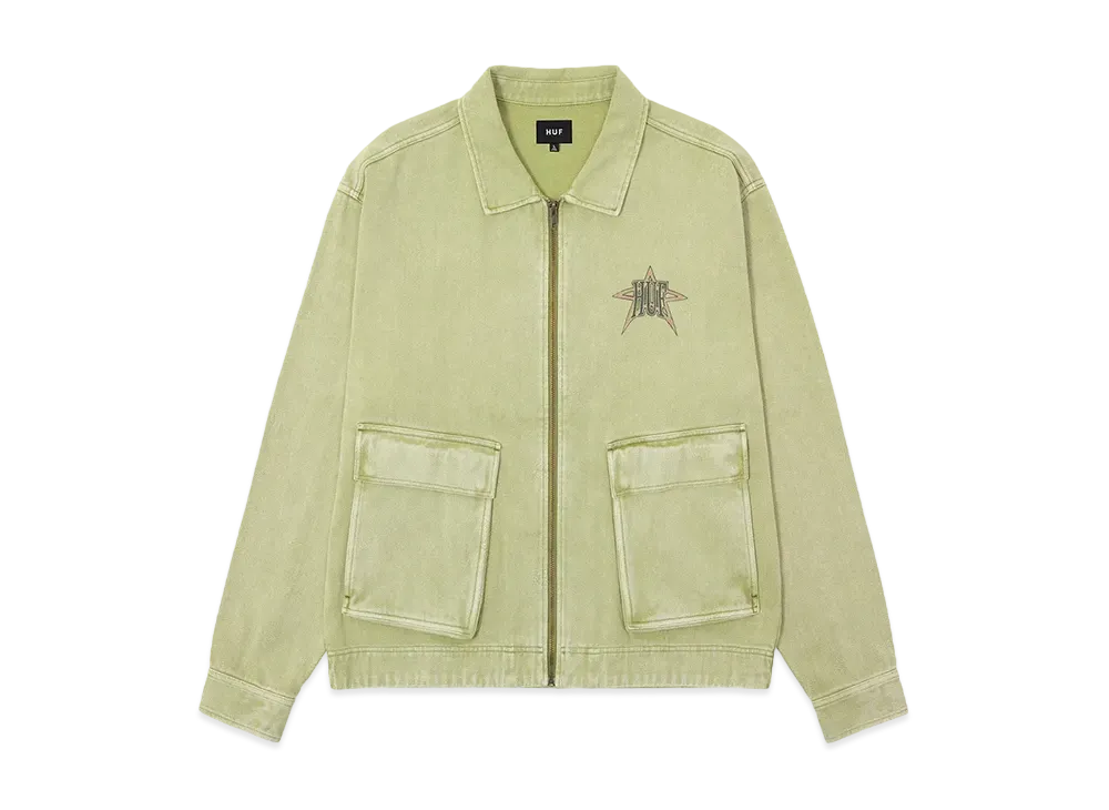 HUF Intergalactic Frequency Zip Shacket "Pistachio"