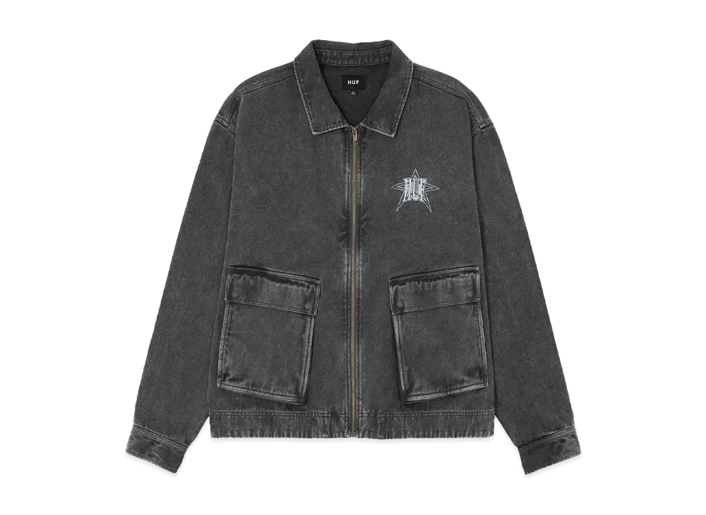 HUF Intergalactic Frequency Zip Shacket "Black"