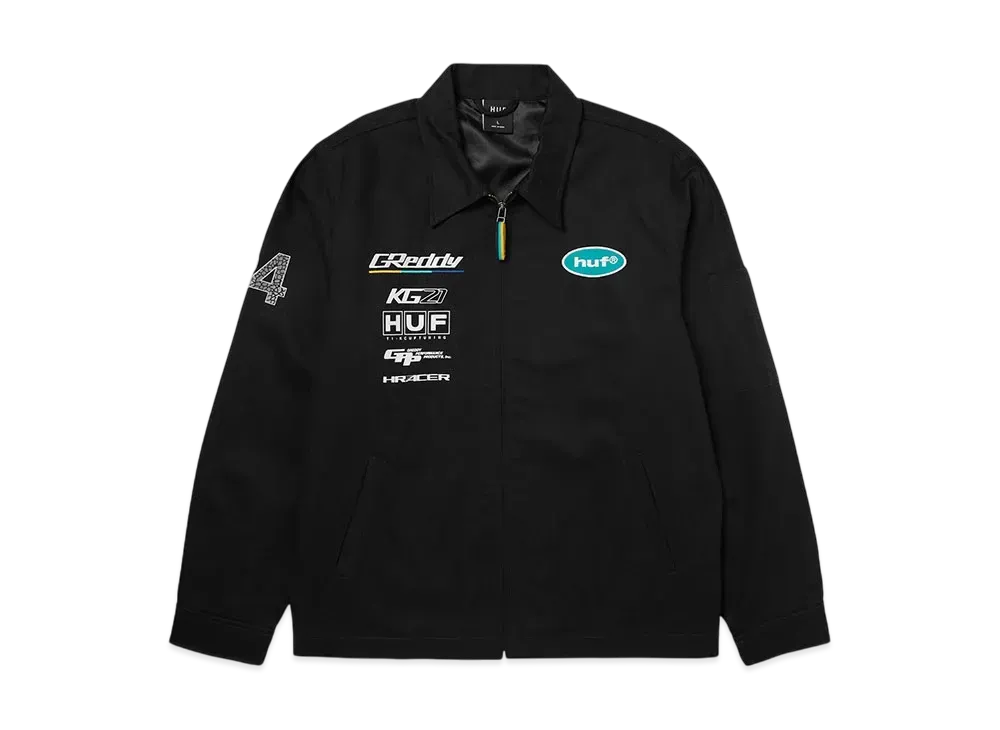 HUF x Greddy Formula Jacket "Black"