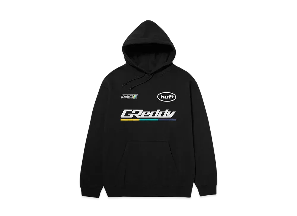HUF x Greddy Drift Hoodie "Black"