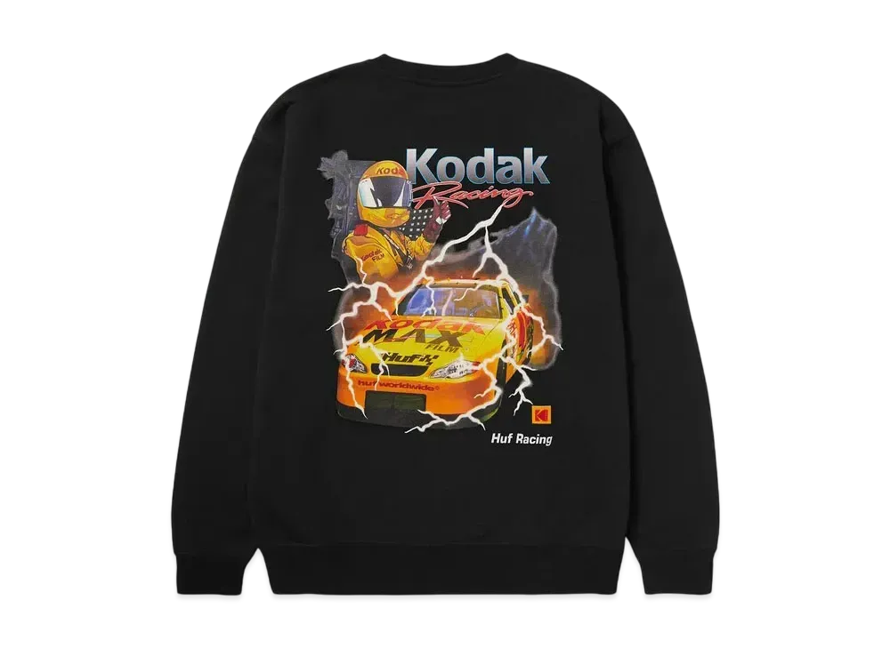 HUF x KODAK Ride The Lightning Crewneck "Black"