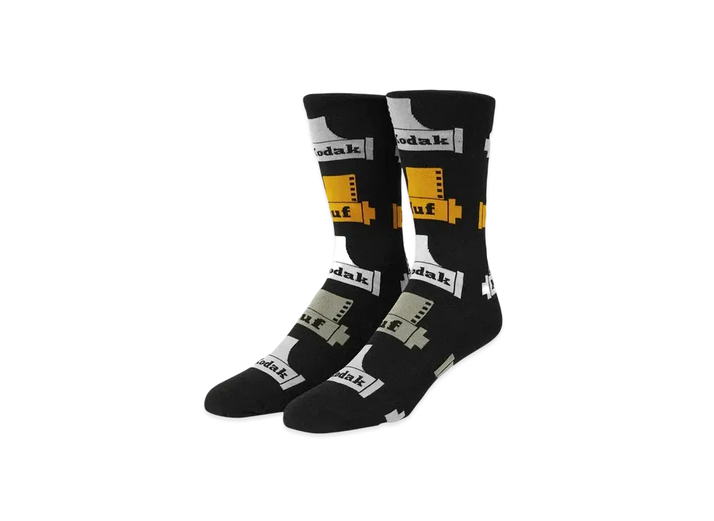 HUF x KODAK Crew Socks "Black"