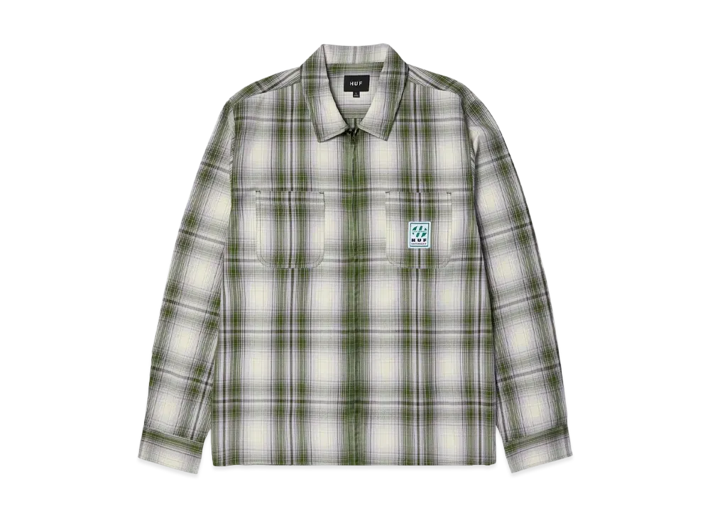 HUF Fillmore Plaid Shacket "Leaf"