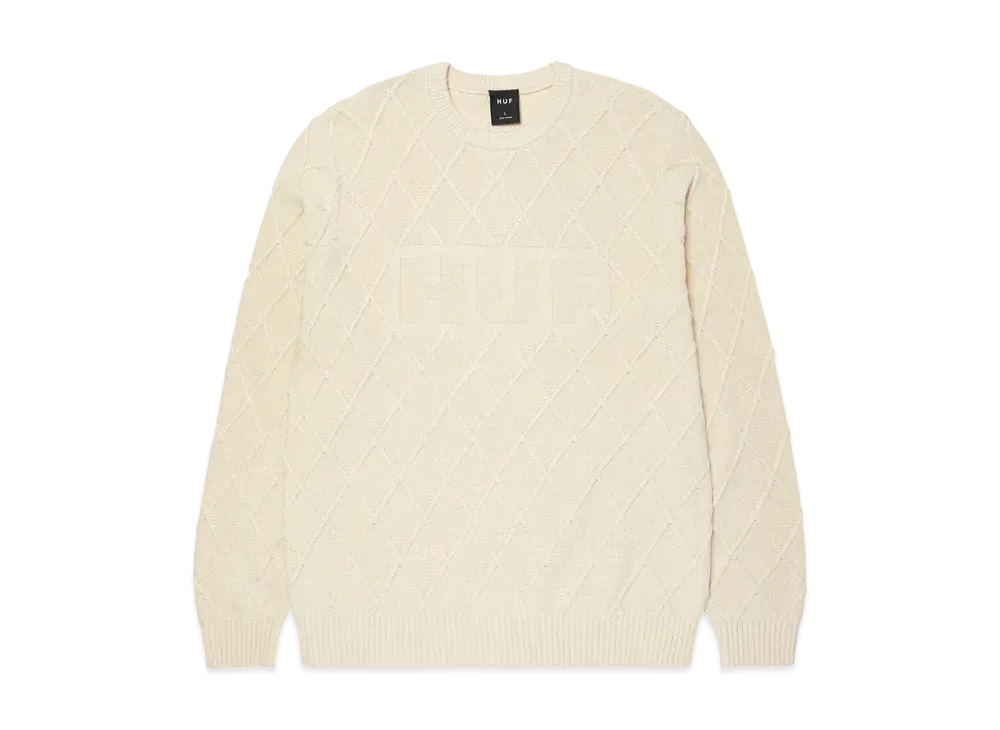 HUF Grid Crewneck Sweater "Natural"