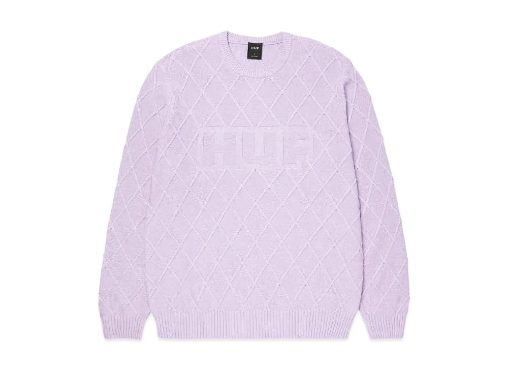 HUF Grid Crewneck Sweater "Dust Purple"