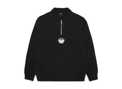 HUF Big Block 1/4 Zip French Terry "Black"