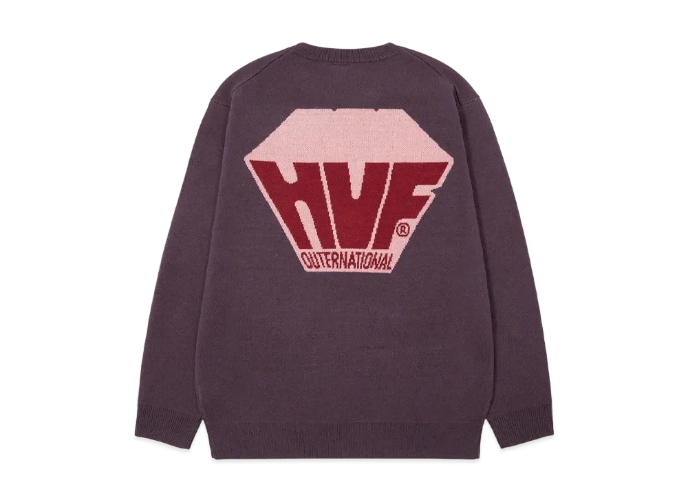 HUF Big Block Crew Sweater "Raisin"