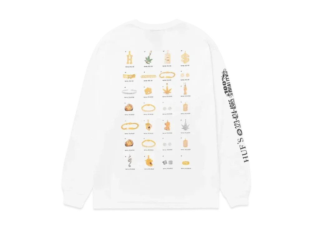 HUF Jewelry LS Tee "White"
