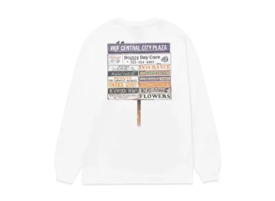 HUF Plaza LS Tee "White"