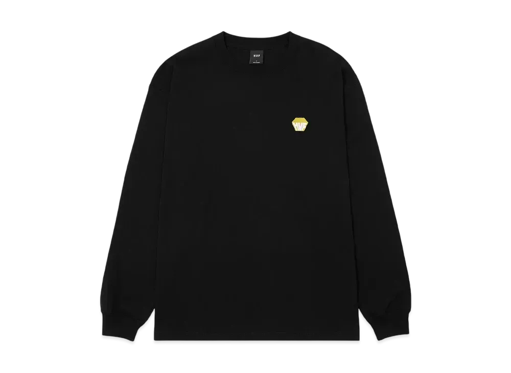 HUF Big Block Emb LS Tee "Black"