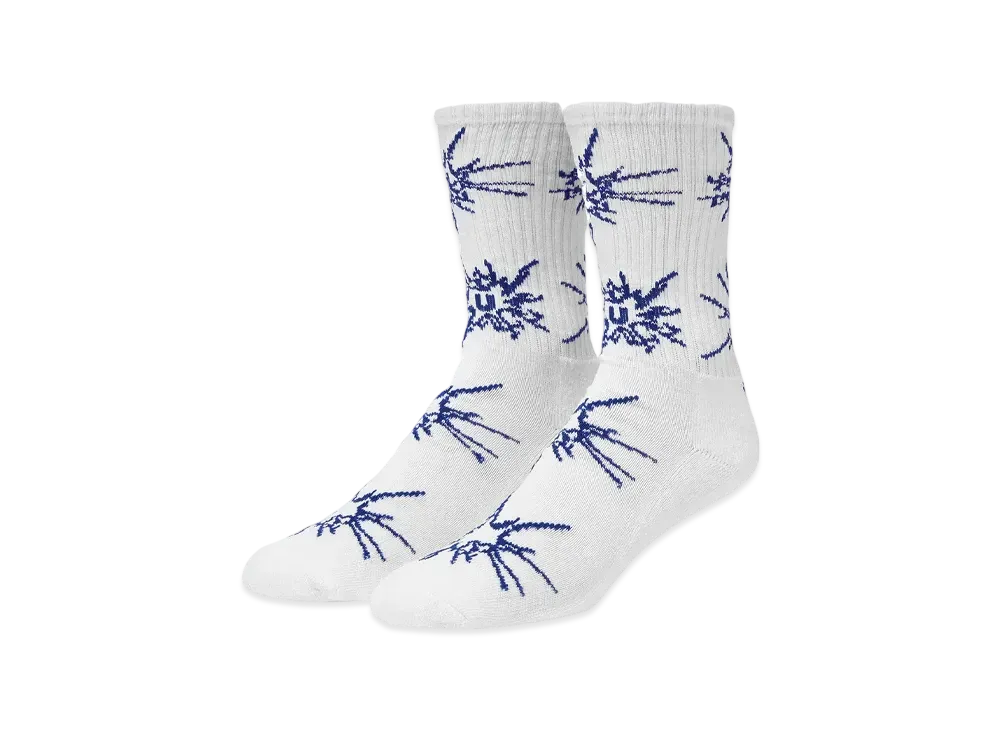 HUF Auto Glass Crew Socks "White"