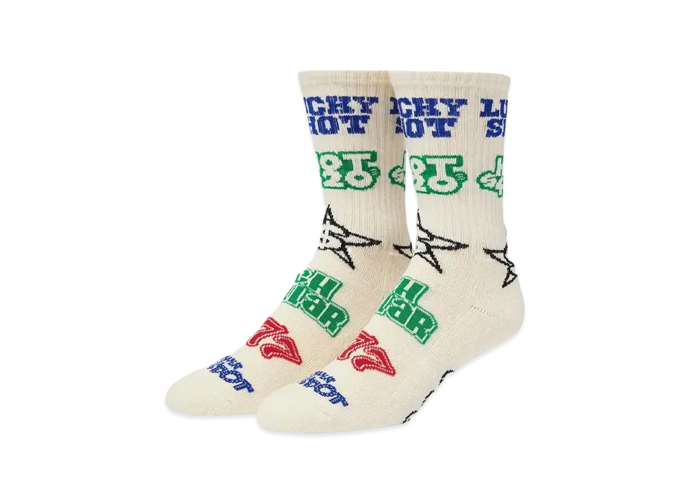 HUF Lucky Crew Socks "Natural"