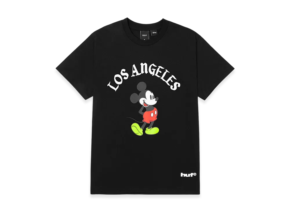 HUF x Disney Los Angeles Mickey Worldwide Tee "Black"