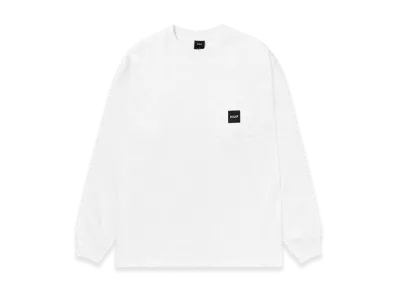 HUF Box Logo Pocket LS Tee "White"