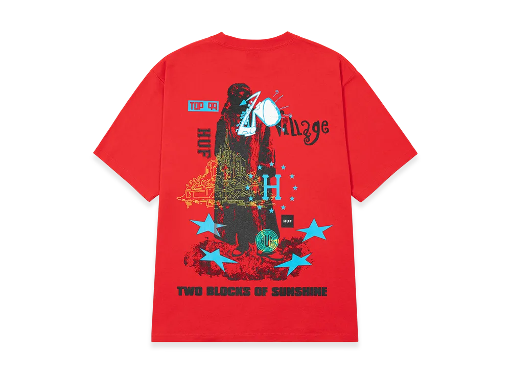 HUF Two Blocks Of Sunshine Tee "Fuji Red"