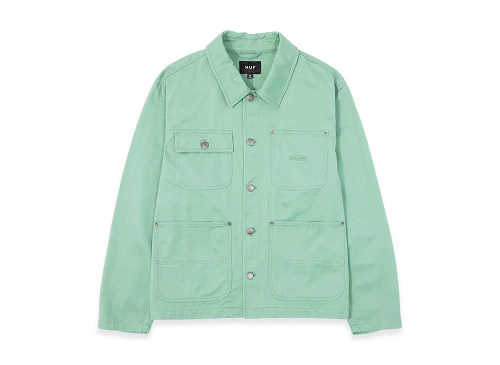HUF Stretch Logo Chore Shacket "Jade"
