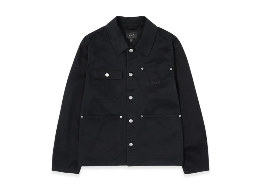 HUF Stretch Logo Chore Shacket "Black"