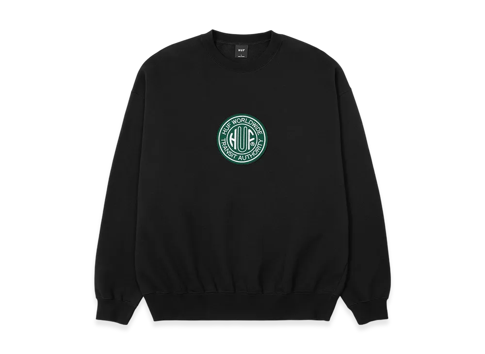 HUF Transit Authority Crewneck "Black"