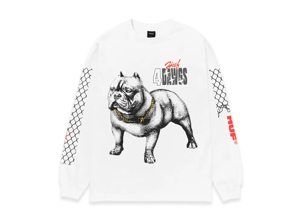 HUF 4 The Dawgs LS Tee "White"