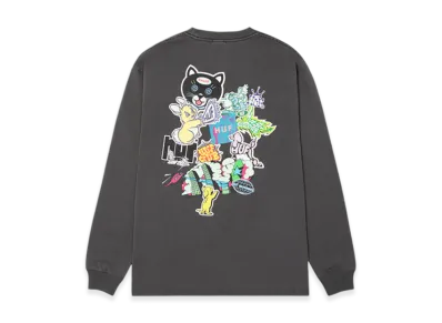 HUF Sticker LS Tee "Black"