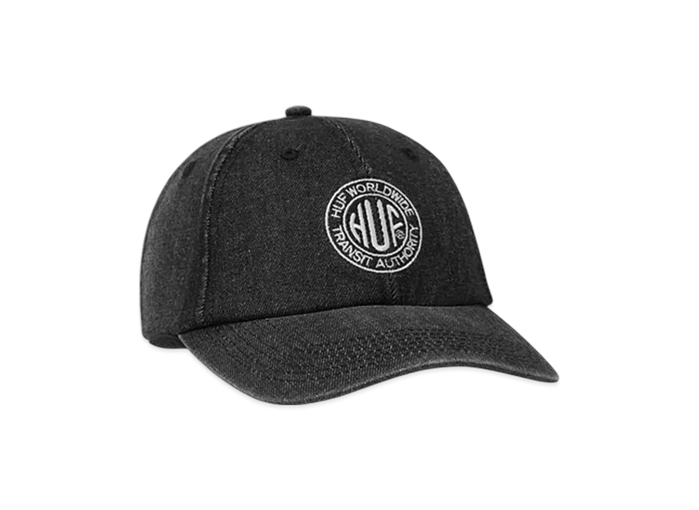 HUF Token 6 Panel Cv Washed Hat "Black"
