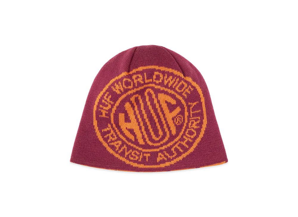 HUF Token Reversible Skull Beanie "Berry"