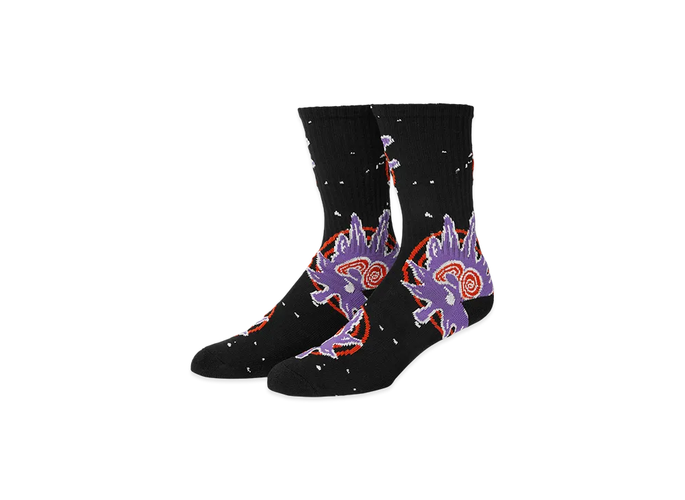HUF Green Buddy Hypnosis Socks "Black"