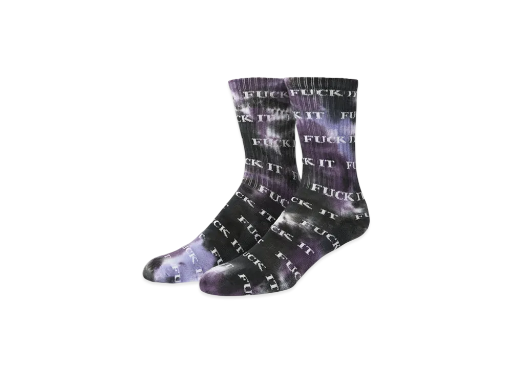HUF Fuck It Tiedye Socks "Purple"